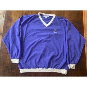 Men’s Vintage Saint Andrews Scotland Connection Golf Windbreaker Purple Size XL
